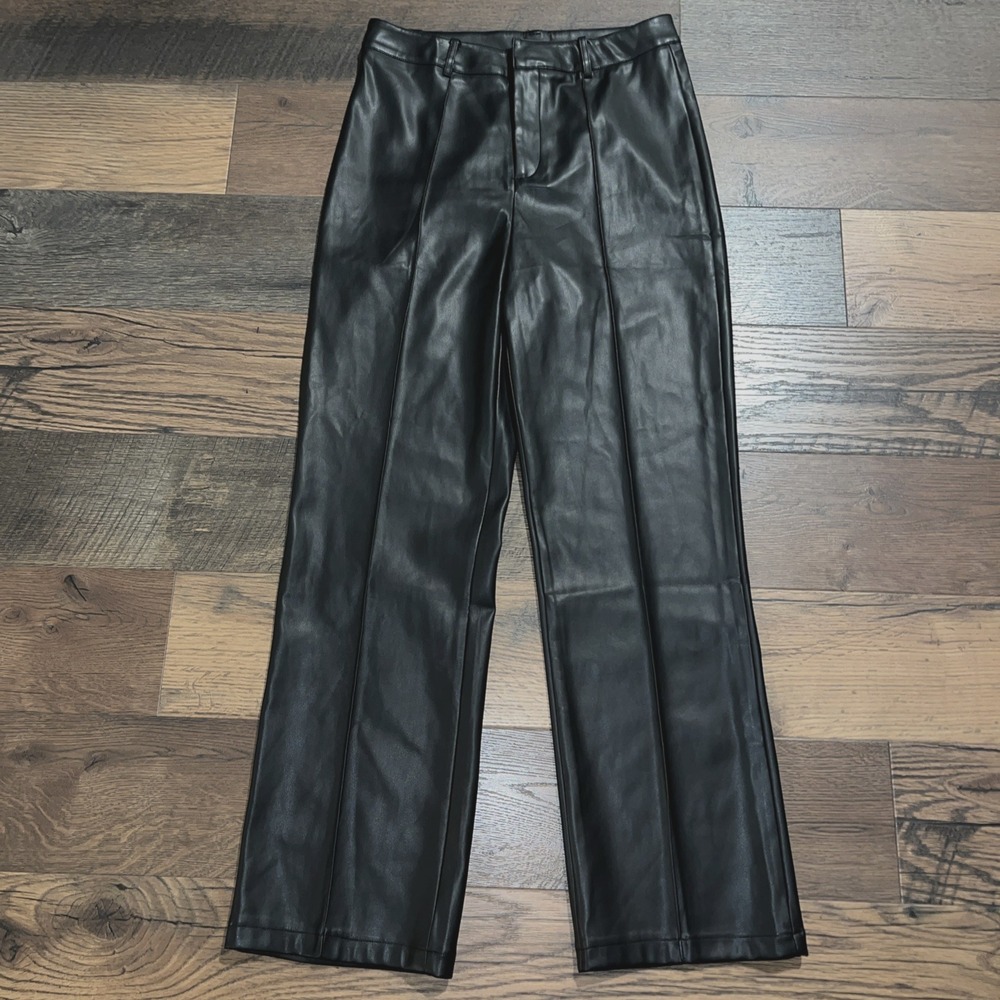 NEW Commense High Waist Faux Leather Pants Size Large - Picture 4 of 8
